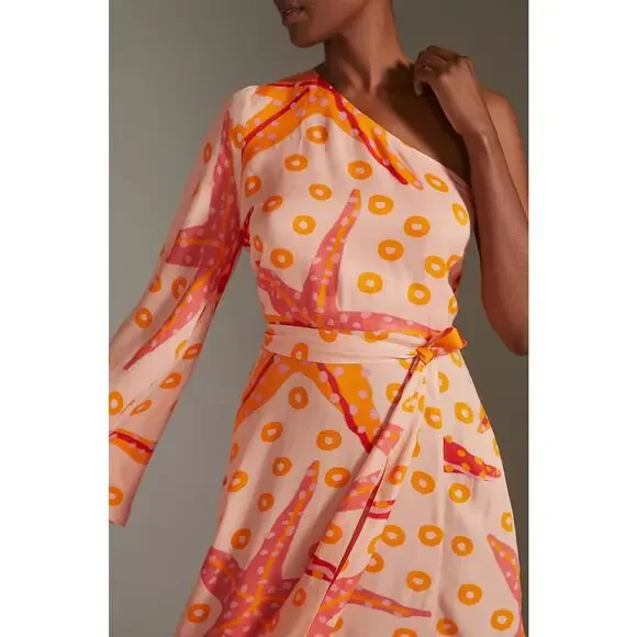 NWT Farm‎ Rio x Anthropologie One-Shoulder Starfish Maxi Dress